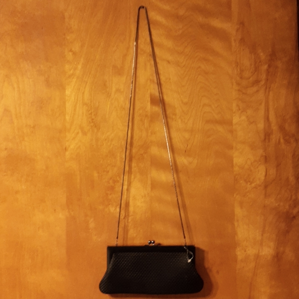 Black Evening Strap/Clutch Bag